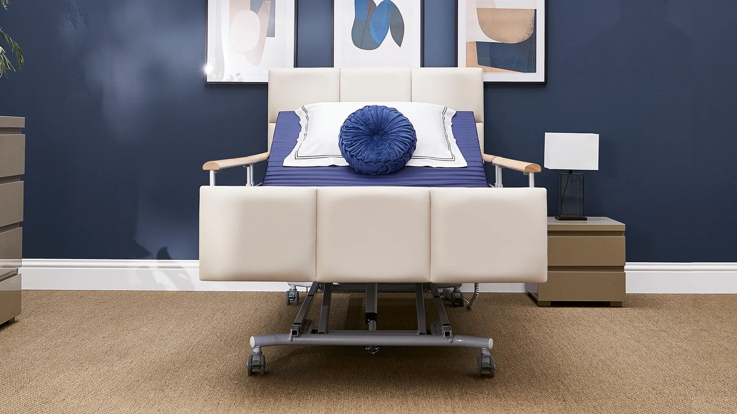 Bespoke design care bed in a bedroom