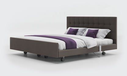 Meteor Leather Signature Comfort Dual Profiling Bed With an Emerald Headboard