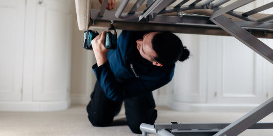 A Opera engineer drilling underneath an Opera profiling bed