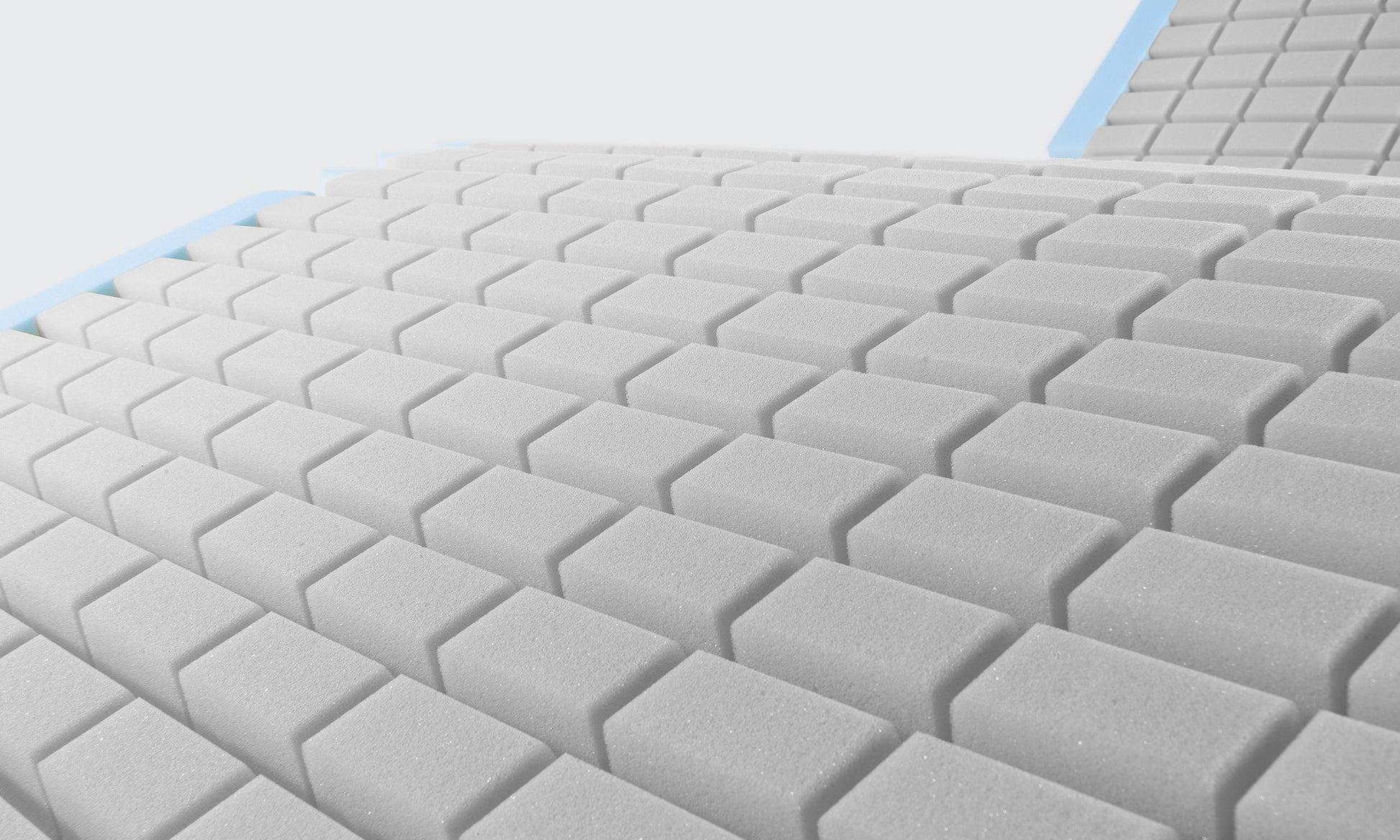 close up of the foam mattress