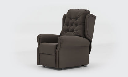 Adara Riser Recliner Chair compact buttons leather Meteor 