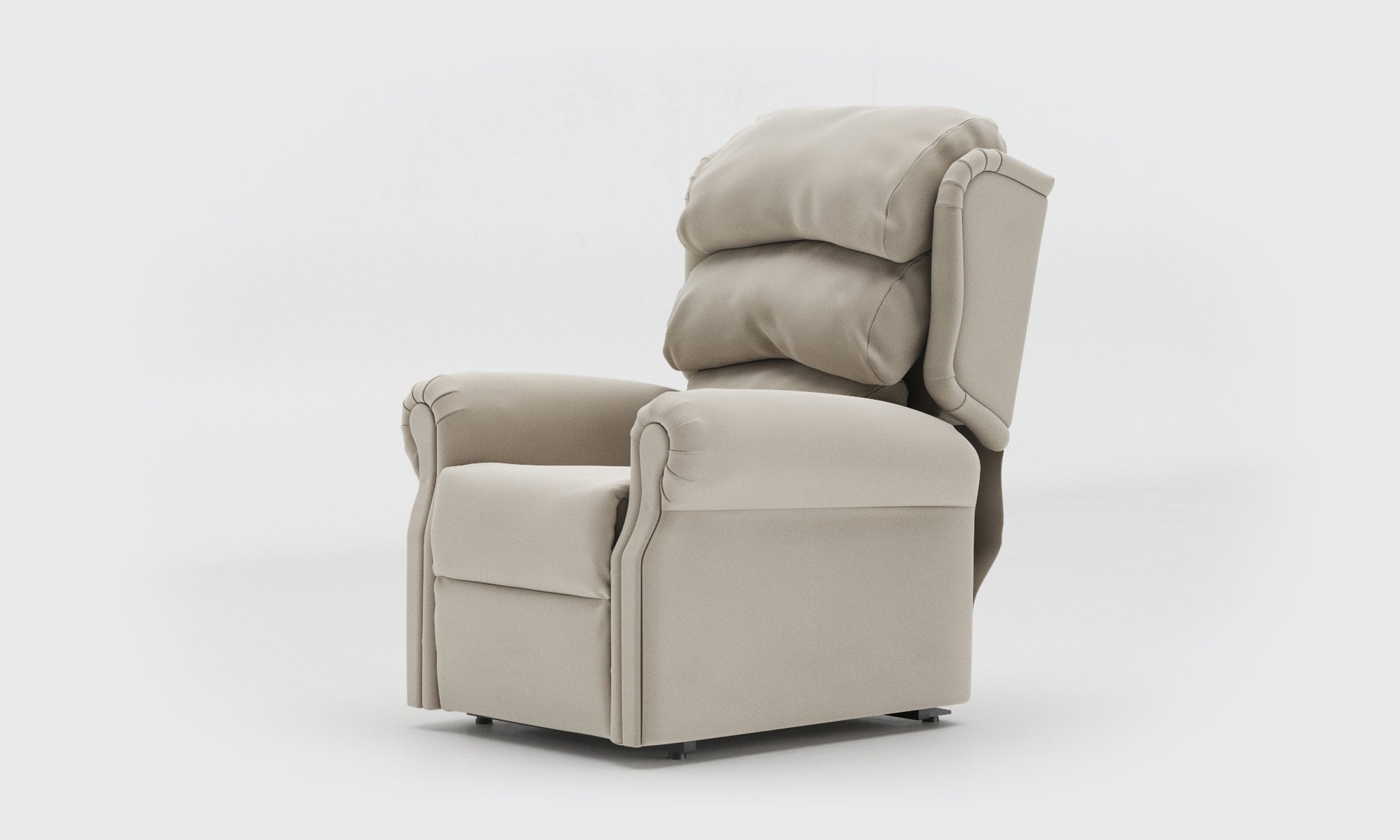 adara rise recliner chair compact waterfall leather sisal