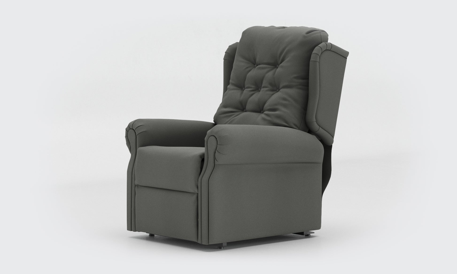 Adara Riser Recliner Chair standard buttons leather Litchgrau