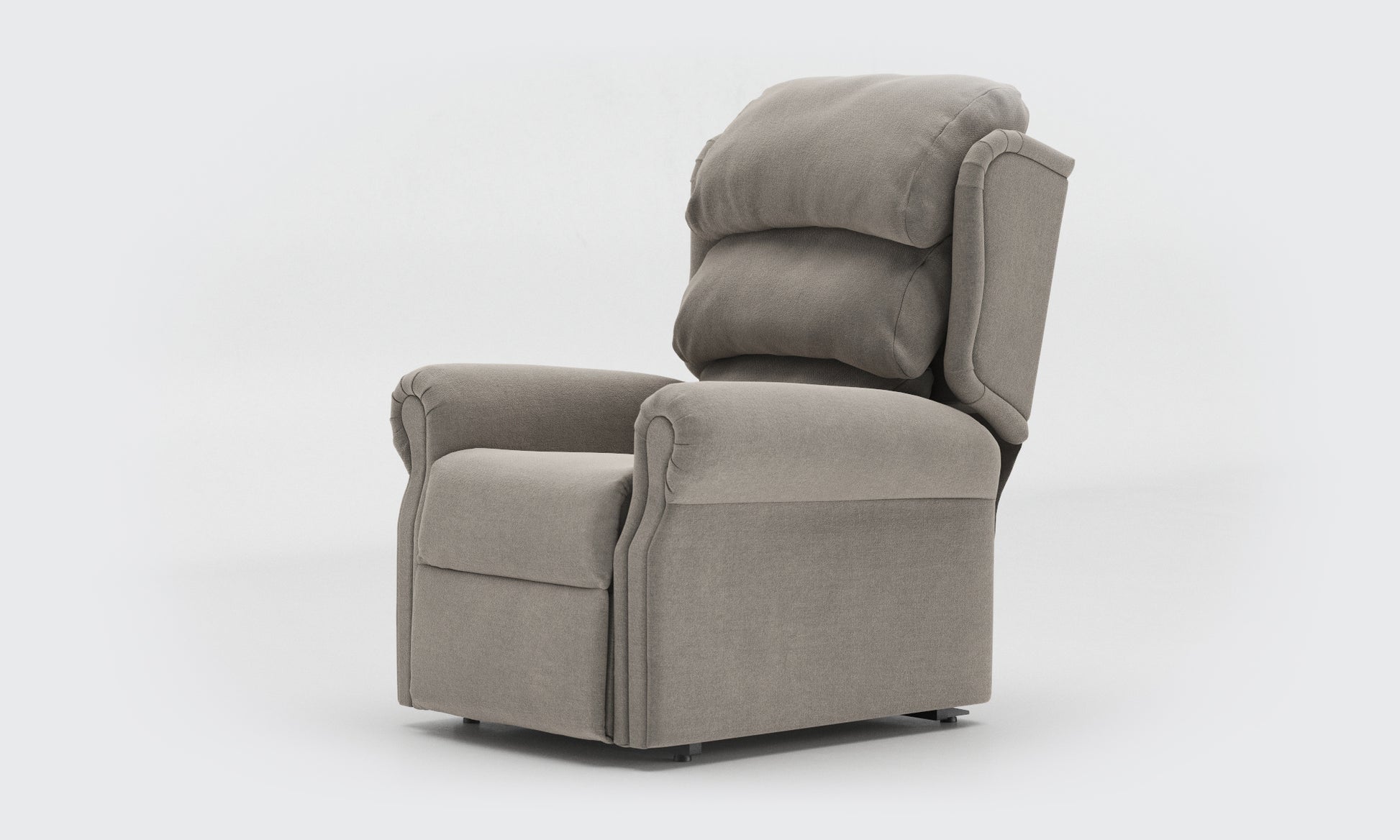 Adara Riser Recliner Chair standard waterfall Fabric Zinc