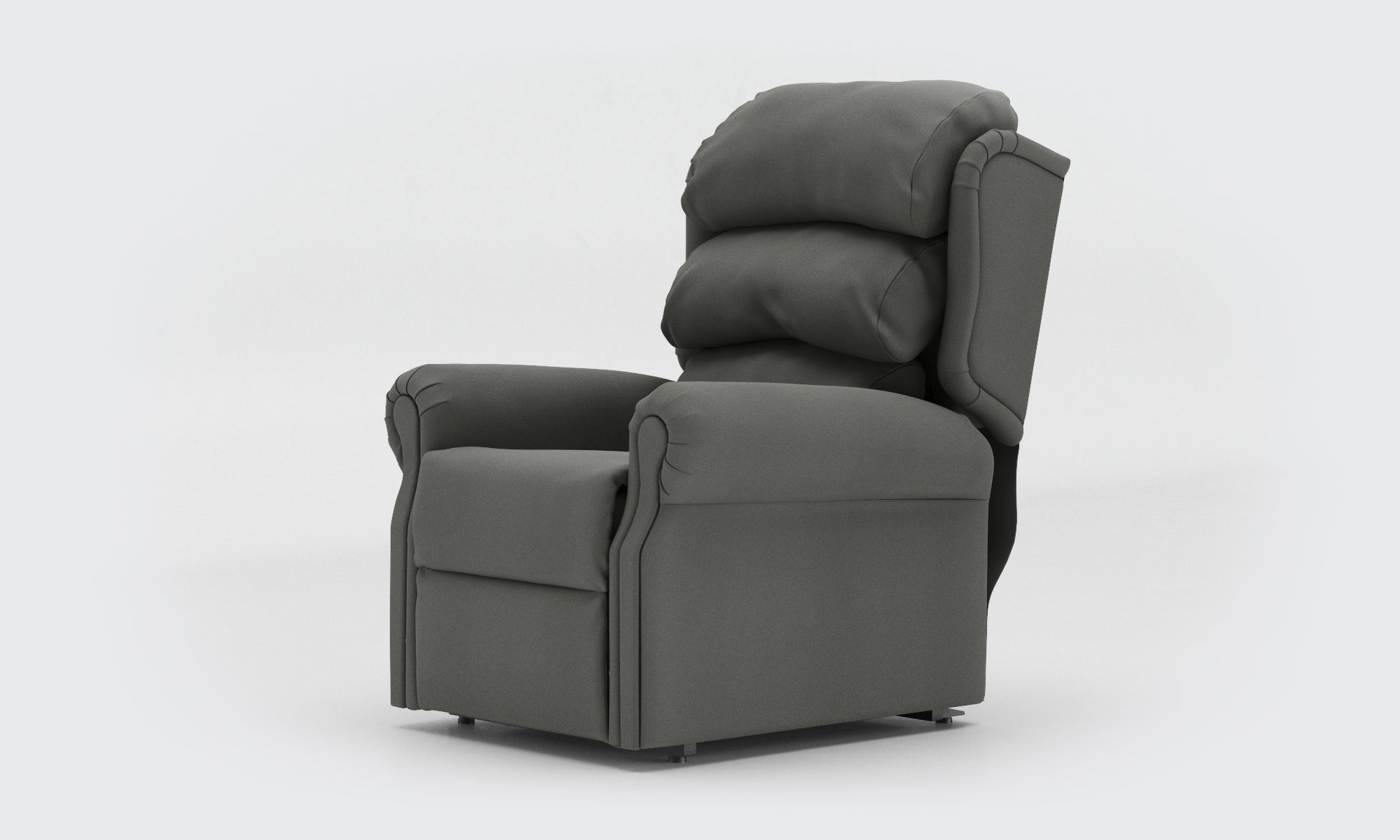 Adara Riser Recliner Chair standard waterfall leather lichtgrau