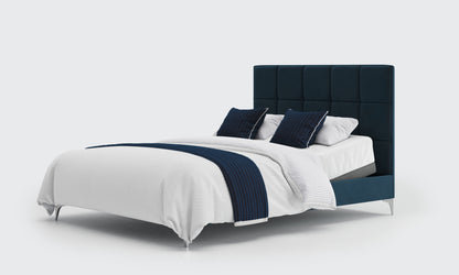 borg 5ft double bed and mattress in the royal velvet material