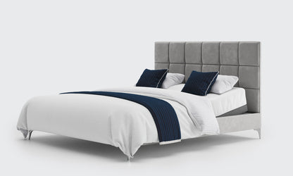 borg 6ft double bed and mattress in the cedar velvet material