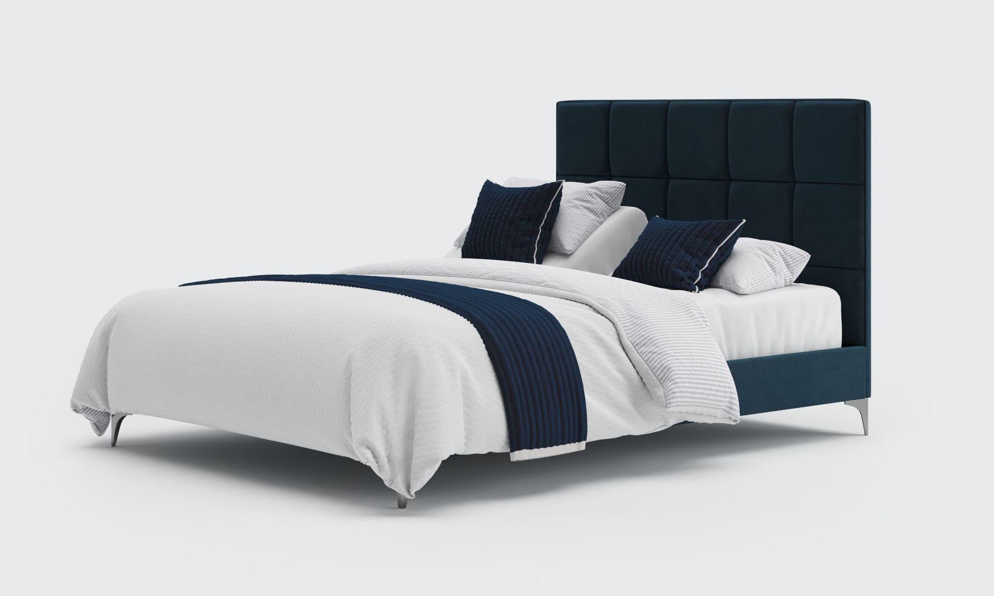 borg 5ft king dual bed and mattress in the royal velvet material