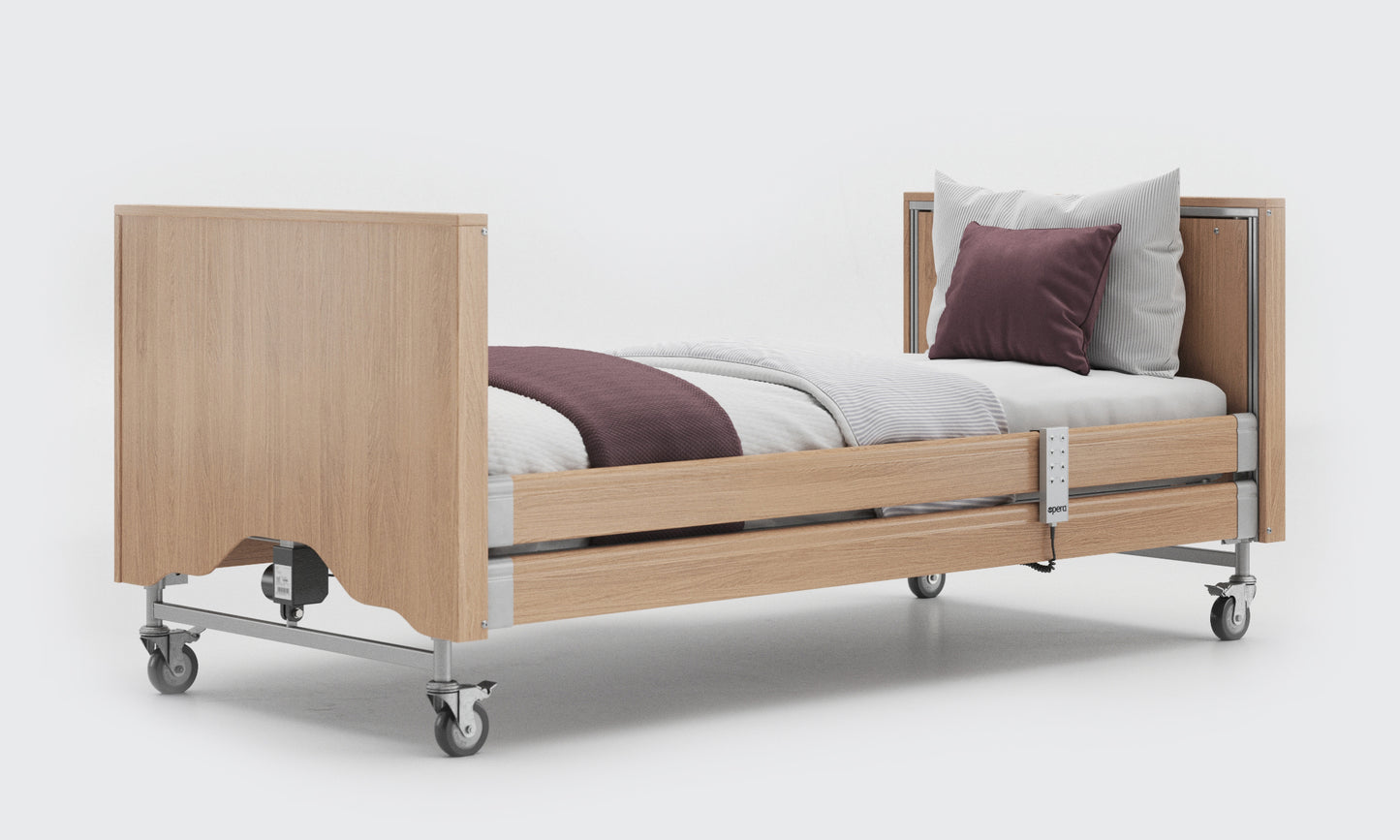 Oak Enclosed Classic Profiling Bed With Side Rails