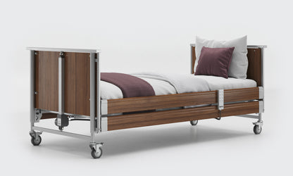 Unenclosed Walnut Classic Profiling Bed With Side Rails