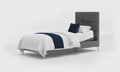 borg 3ft single bed and mattress in the anthracite material