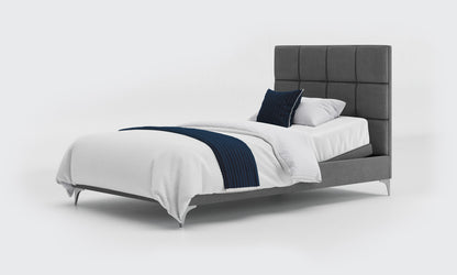 borg 4ft small double bed and mattress in the anthracite material
