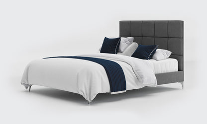 borg 5ft king dual bed and mattress in the anthracite material