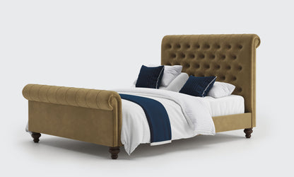 dalta 5ft king bed and mattresses in the biscuit velvet material