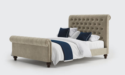 dalta 5ft king bed and mattresses in the cedar velvet material