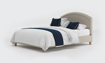eden 5ft king dual bed and mattress in the linen material