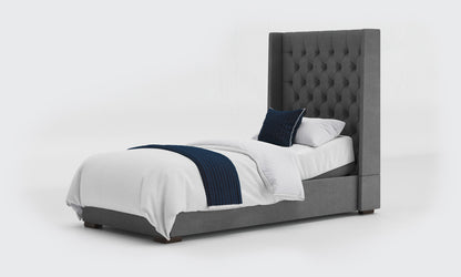 kensington 3ft single bed and mattress in the anthracite material