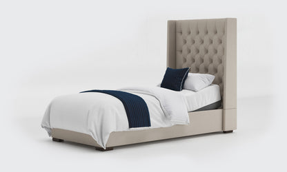 kensington 3ft single bed and mattress in the linen material
