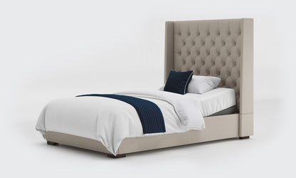 kensington 4ft small double bed and mattress in the linen material