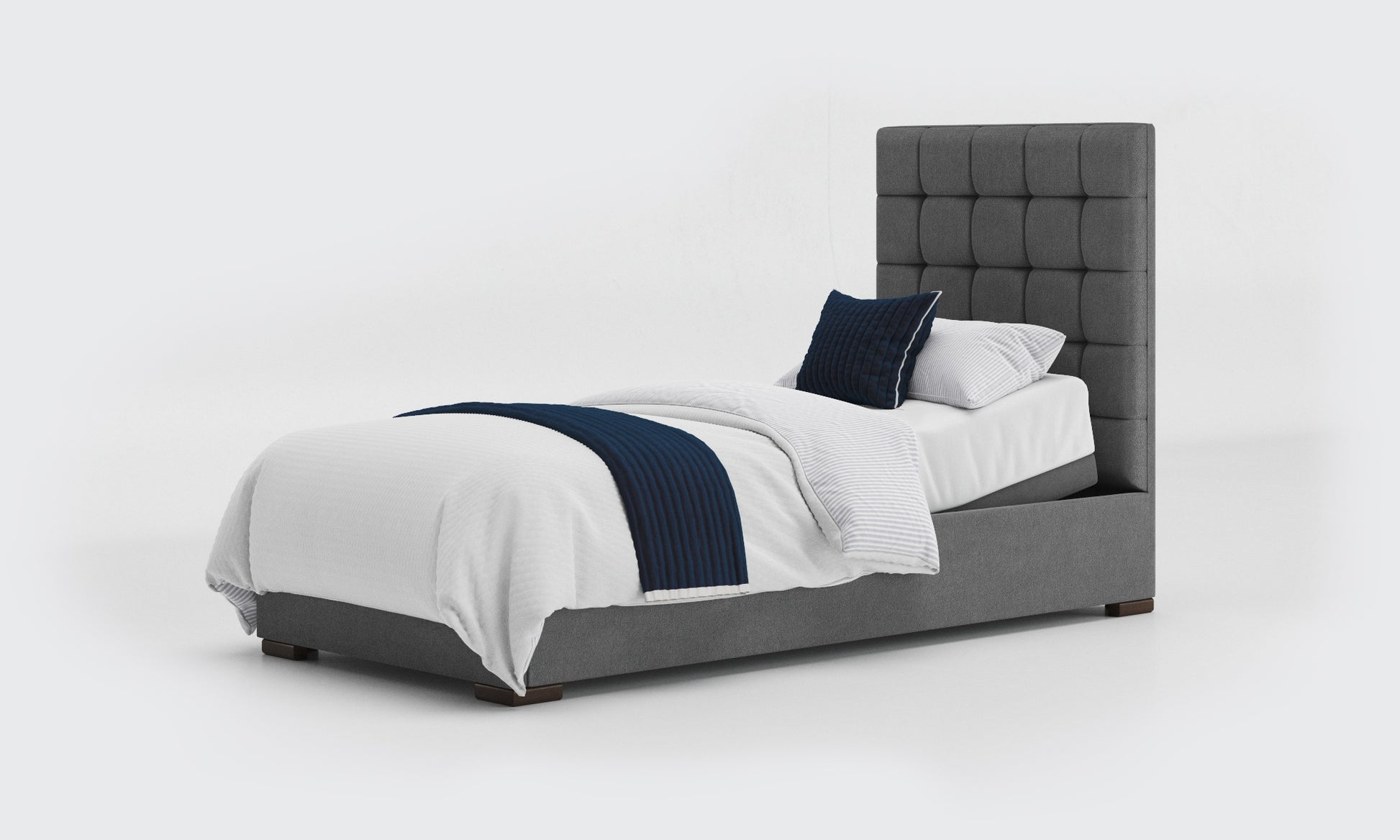 stratton 3ft bed and mattress in the anthracite material