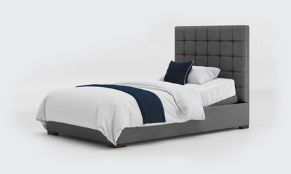 stratton 4ft bed and mattress in the anthracite material