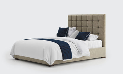 Stratton 5ft king dual bed and mattresses in the cedar velvet material