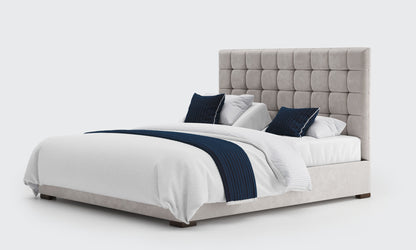 stratton 6ft super king dual bed and mattress in the cream velvet material