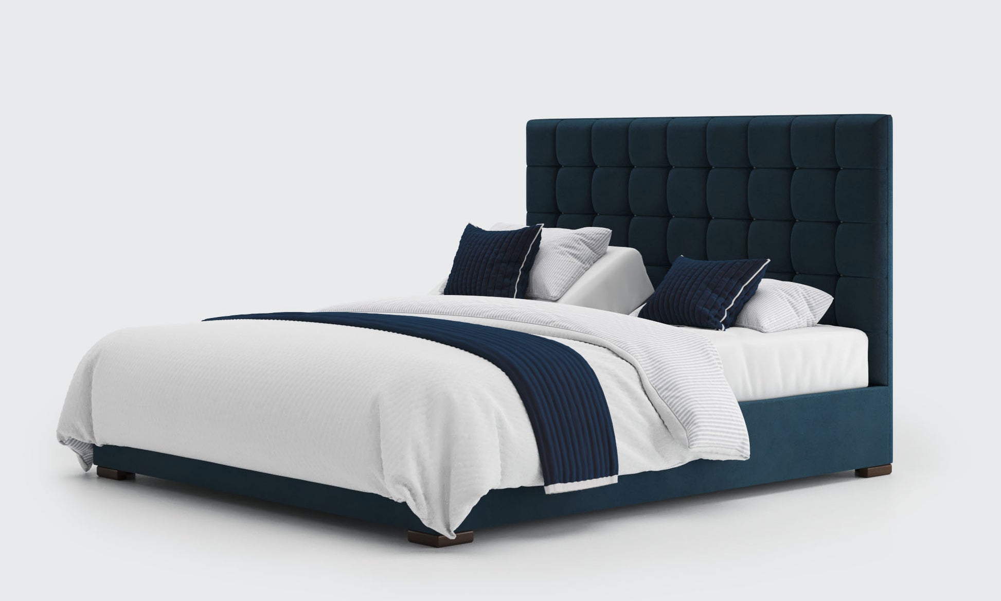 stratton 6ft super king dual bed and mattresses in the royal velvet material