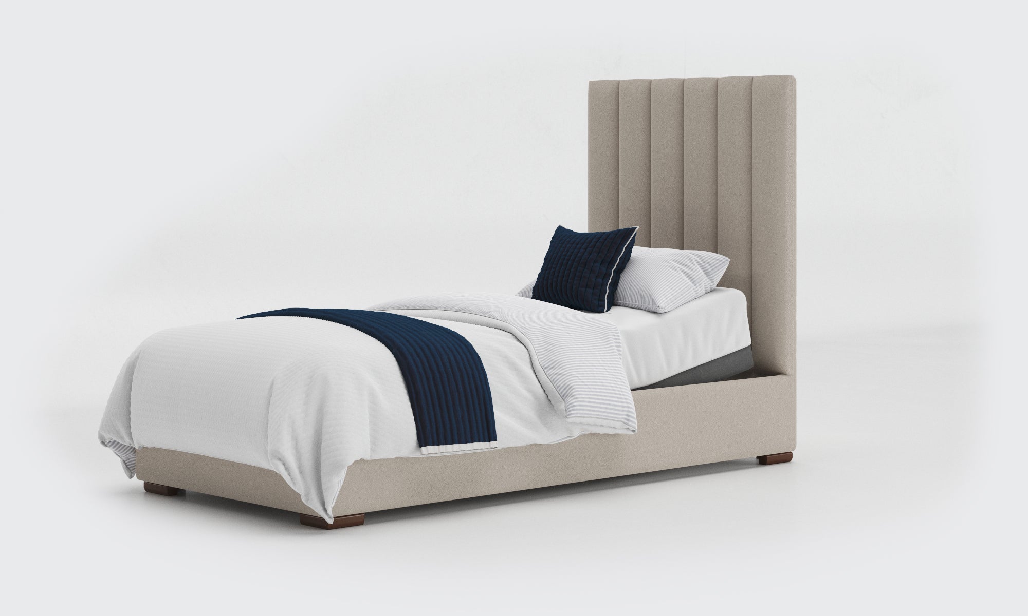 Upholstered king bed compatible hotsell with adjustable base