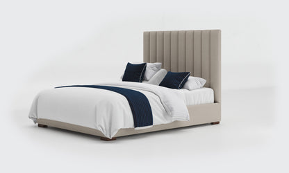 versailles 5ft king dual bed and mattress in the linen material