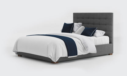 yorke 5ft king dual bed and mattress in the anthracite material