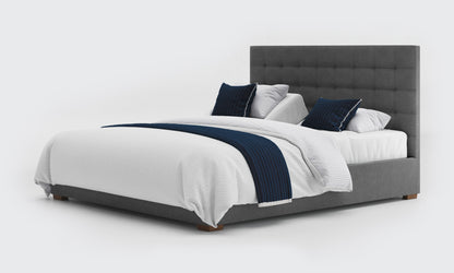 yorke 6ft bed and mattress in the anthracite material