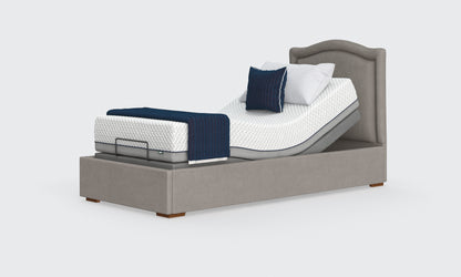 hagen 3ft bed in zinc with a pearl headboard