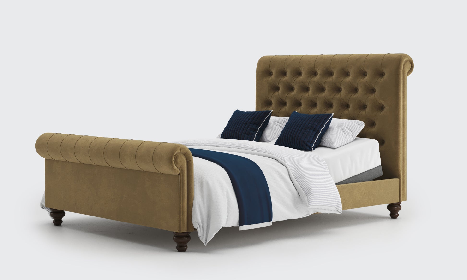 premium adjustable 5ft double bed in the biscuit velvet material