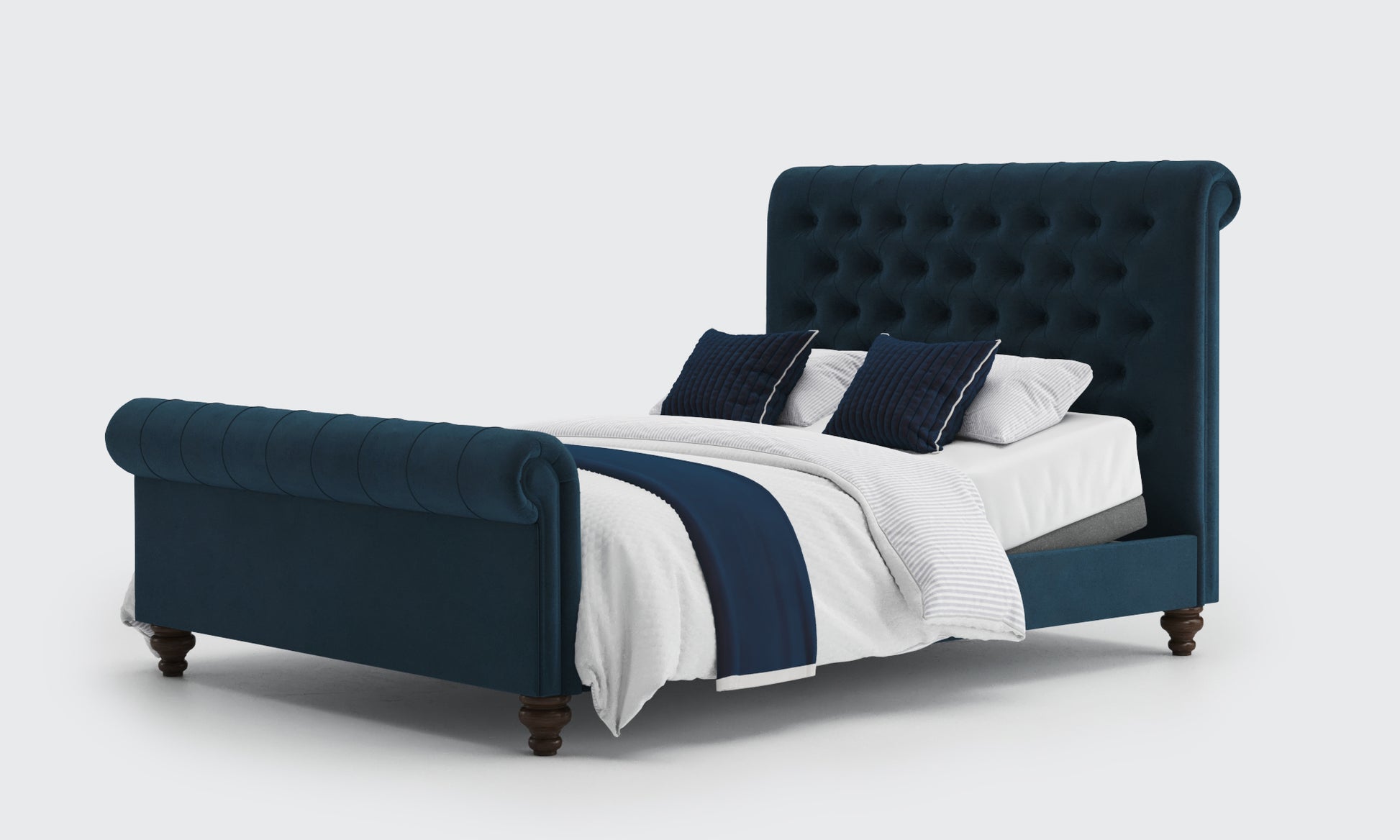 premium adjustable 5ft double bed in the royal velvet material 