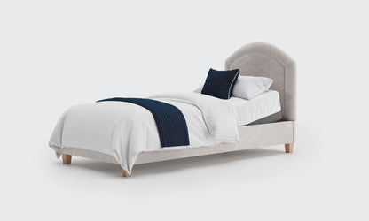 eden 3ft single bed and mattress in the cream velvet material