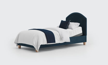 eden 3ft single bed and mattress in the royal velvet material 