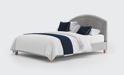 eden 5ft king dual bed and mattress in the cedar velvet material