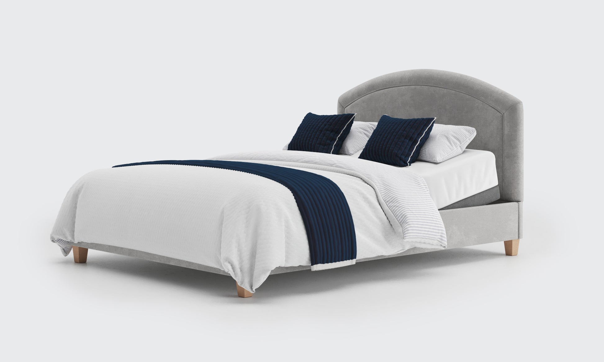 eden 5ft double bed and mattress in the cedar velvet material