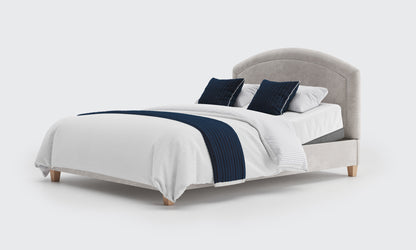 eden 5ft double bed and mattress in the cream velvet material