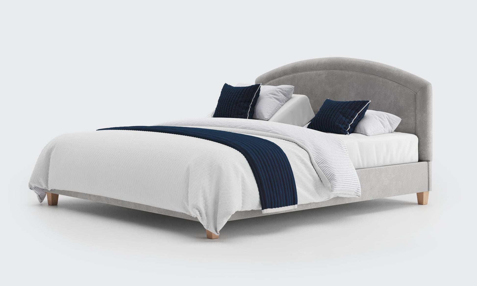 Eden 6ft super king dual bed and mattress in the cedar velvet material