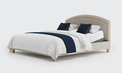 eden 6ft double bed and mattress in the linen material