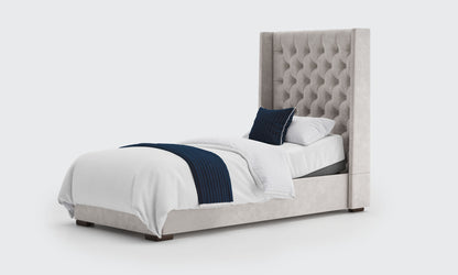 kensington 3ft small double bed and mattress in the cream velvet material