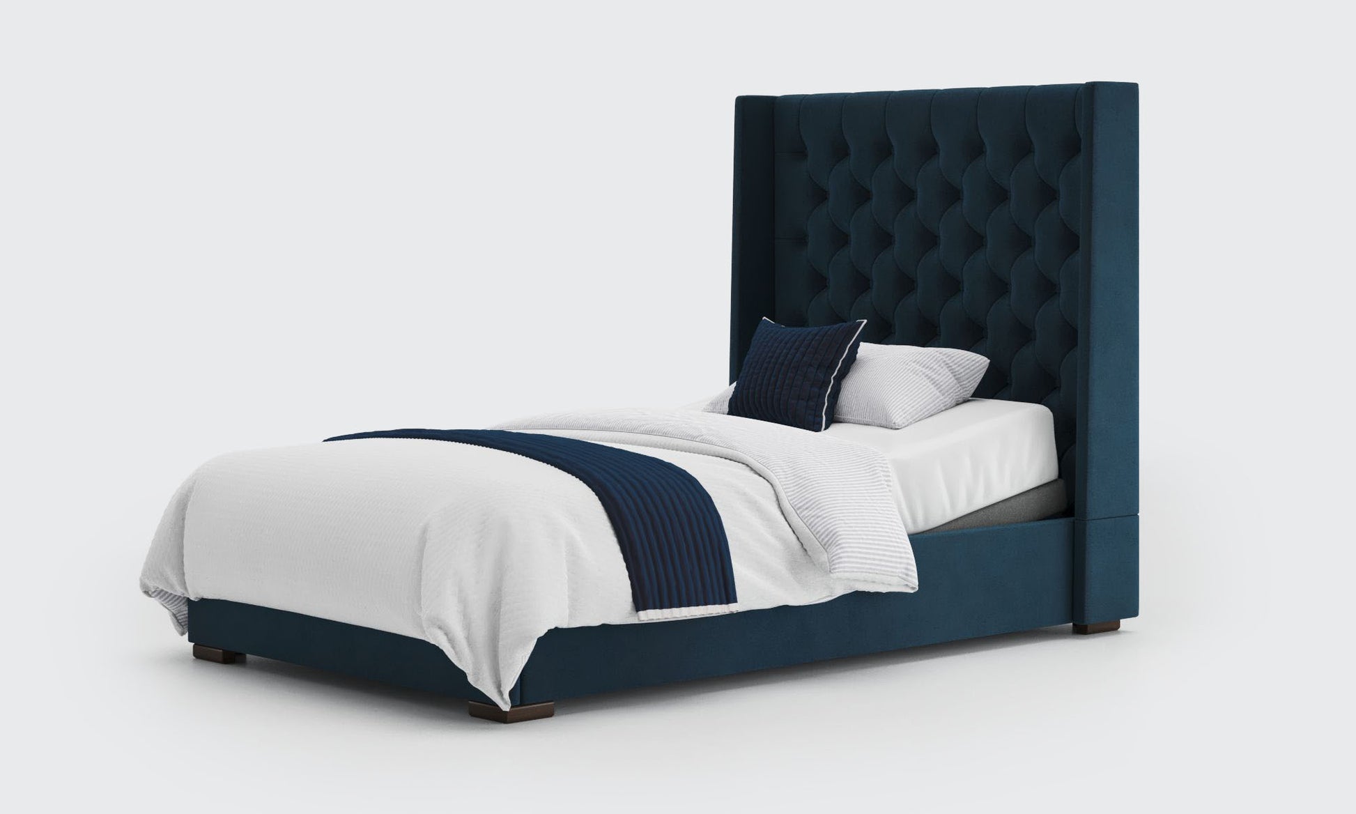 kensington 4ft small double bed and mattress in the royal velvet material