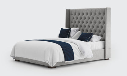 kensington 5ft king dual bed and mattress in the cedar velvet material