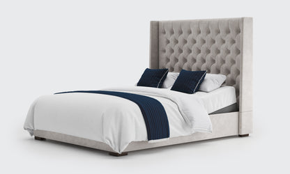 Premium adjustable 5ft double bed in the cream velvet material 
