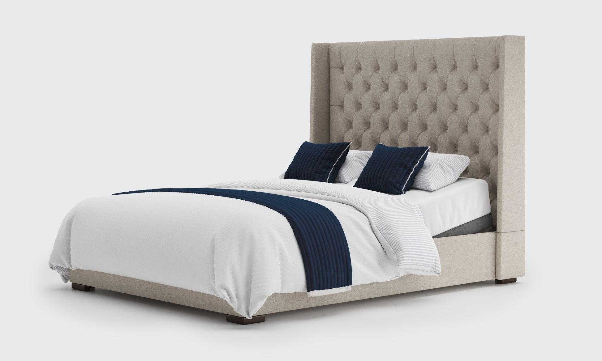 Premium adjustable 5ft double bed in the linen material