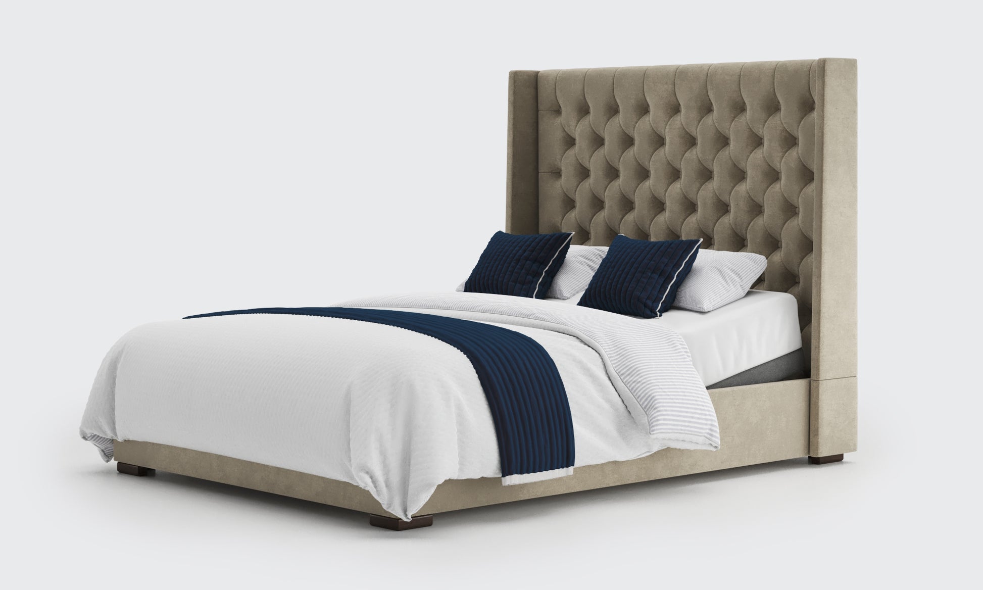 Premium adjustable 5ft double bed in the cedar velvet material