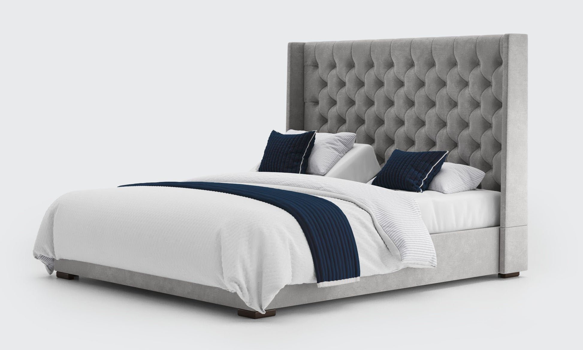 kensington 6ft super king dual bed and mattress in the cedar velvet material