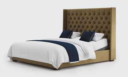 Premium adjustable 6ft double bed in the biscuit velvet material